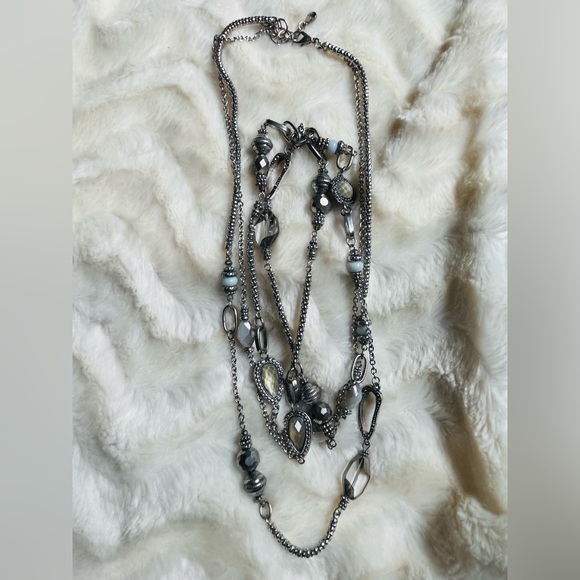 Ruby Road textured chain tear drop necklace - Picture 3 of 4